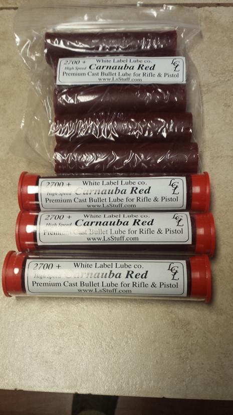 Carnauba Red 1x4" SOLID sticks in Tubes - Click Image to Close
